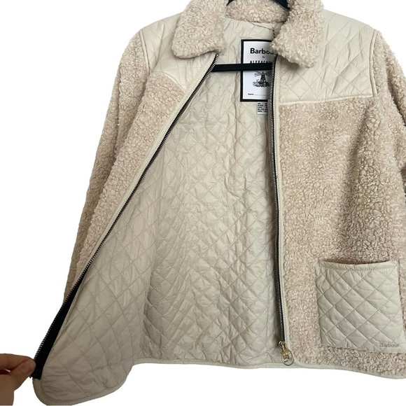 Barbour by Alexa Chung Hazel Faux Shearling Fleece Jacket NWT US6 - Picture 10 of 14